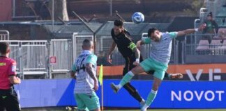 Ceppitelli post SPAL : “Abbiamo disputato un ottimo primo tempo” Luca Ceppitelli, capitano e difensore del Venezia FC, in un contrasto di gioco contro la SPAL - foto: Andrea Pattaro@Vision