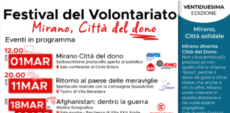 Il programma del Festival del Volontariato “Mirano Città del Dono” Festival del Volontariato - locandina