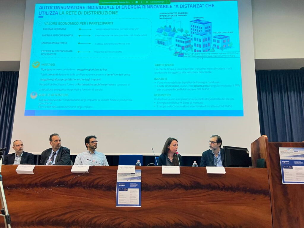 Comunità Energetiche Rinnovabili, un momento del seminario