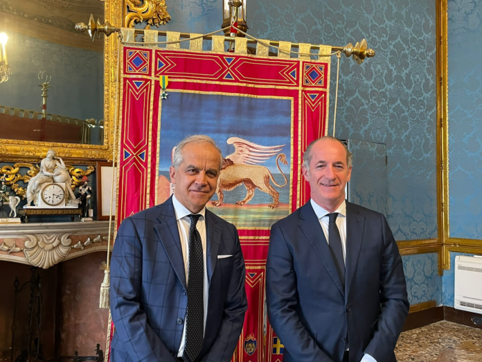 Il Ministro dell'Interno Matteo Piantedosi con il Presidente della Regione Luca Zaia - foto Regione del Veneto