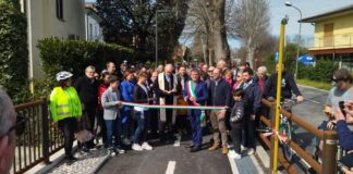 Inaugurata la nuova ciclabile di Casier sulla Jesolana