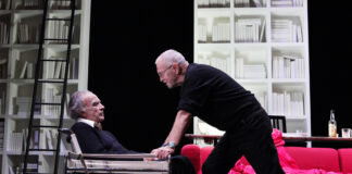 Umberto Orsini e Franco Branciaroli al Toniolo Umberto Orsini e Franco Branciaroli in Pour un oui or pour un non - Foto AMATI BACCIARDI