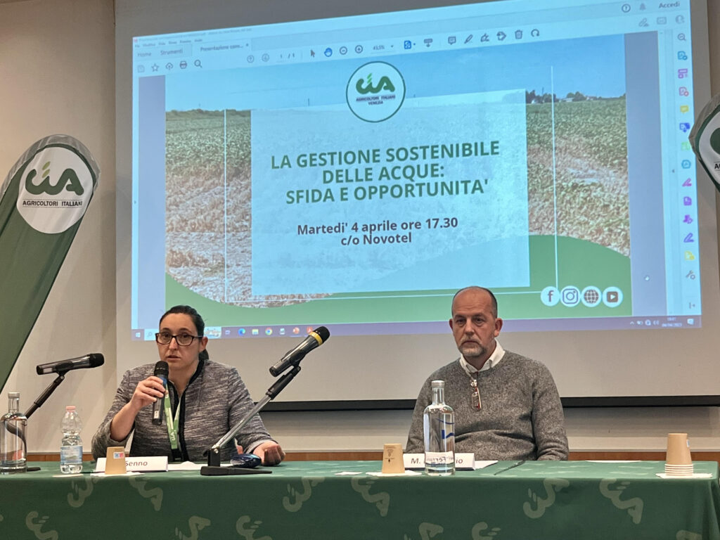 La Presidente di CIA Venezia, Federica Senno al convegno sulla siccità