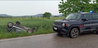 Spettacolare incidente a Pieve del Grappa Pieve del Grappa Spettacolare incidente