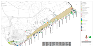 Isola Verde, arenile in concessione Isola Verde, la planimetria