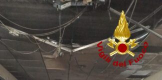 Mestre, a fuoco un solarium Il solarium andato a fuoco a Mestre