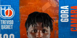 Gora Camara al Treviso Basket Gora Camara - immagine tratta dal sito di Treviso Basket