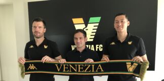 Venezia FC, presentato Idzes con Modolo e Antonelli Marco Modolo, il ds Filippo Antonelli e Jay Idzes - foto Notizieplus