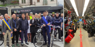 Inaugurato il TrenoBiciBus delle Dolomiti
