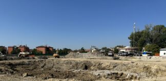 Carpenedo-Bissuola, sopralluogo del sindaco alla vasca di accumulo per le acque meteoriche La vasca di raccolta delle acque meteoriche, i lavori in corso