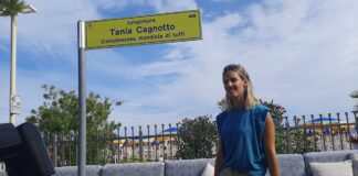 Lungomare delle Stelle, Jesolo abbraccia Tania Cagnotto Tania Cagnotto sul tratto di arenile di Jesolo a lei dedicato