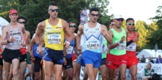 L’olimpionico Massimo Stano in marcia a Treviso l’8 ottobre