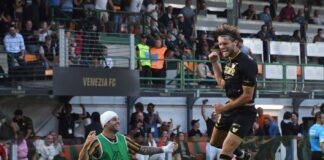 Venezia-Parma 3-2, Tessmann: “Non abbiamo mai mollato” L'esultanza di Tanner Tessmann dopo il goal in Venezia FC-Parma - foto: Andrea Pattaro@Vision