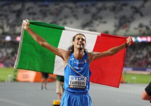 Gianmarco Tamberi ai Mondiali di Budapest - foto: Grana/Fidal