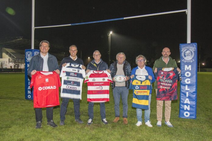 Team Rugby di Marca, i rappresentanti delle 5 Società che partecipano al progetto - foto Ufficio Stampa Mogliano Rugby