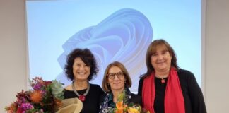 Nicoletta Biancato nuova segretaria generale SPI CGIL Veneto Elena Di Gregorio, segretaria generale Spi Cgil Veneto uscente, Nicoletta Biancardi, nuova segretaria generale Spi Cgil Veneto, Tiziana Basso, segretaria generale Cgil Veneto