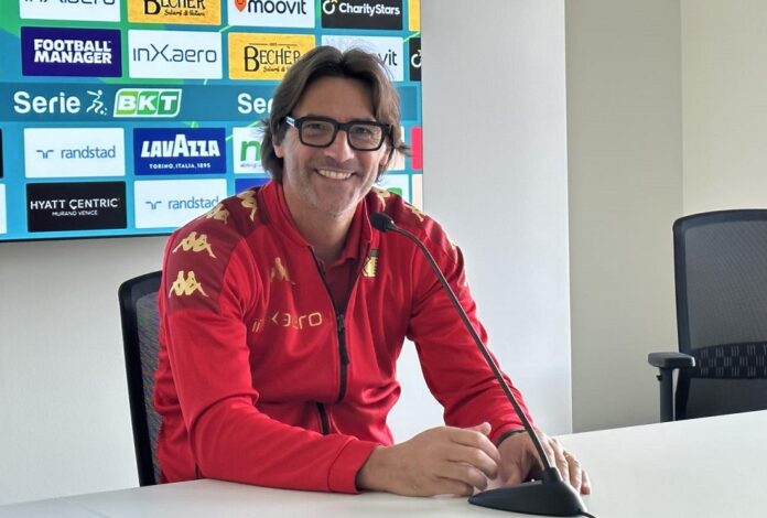 Mister Paolo Vanoli, allenatore del Venezia FC,in conferenza stampa - foto Notizieplus