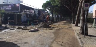 Jesolo, rotta una condotta dell’acquedotto: via Aquileia allagata via Aquileia dopo la rottura della condotta dell'acquedotto - foto Veritas