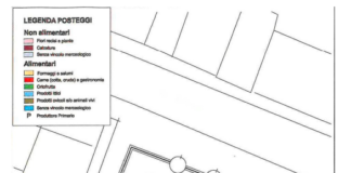 Mercato di San Francesco a Mestre: bando per 2 posteggi liberi Piazzetta San Francesco a Mestre, la planimetria