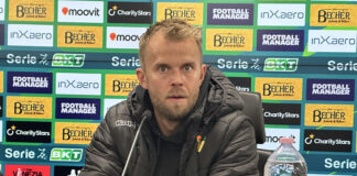 Venezia-Sudtirol 2-3, Gytkjaer: “Ora dobbiamo alzare la testa” Christian Gytkjaer in una conferenza stampa - Foto d’archivio di Notizieplus