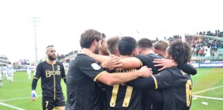 Venezia-Ascoli 3-1 Venezia FC-Ascoli, i lagunari festeggiano dopo un goal - foto Andrea Pattaro@Vision