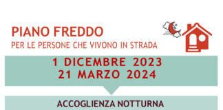 Piano Freddo al via, per i senza fissa dimora Piano Freddo, la locandina