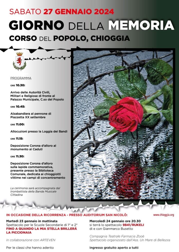 Giorno della Memoria 2024, le iniziative a Chioggia