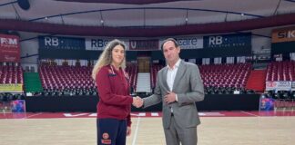 Umana Reyer e Lorela Cubaj, rinnovo pluriennale del contratto Lorela Cubaj e Federico Casarin - foto dal sito web dell'Umana Reyer Venezia