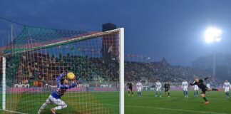 Venezia FC-Sampdoria 5-3 Venezia FC-Sampdoria, il rigore battuto da Joel Pohjanpalo - foto Andrea Pattaro@Vision