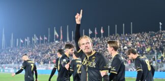 Venezia FC-Sampdoria 5-3, Pohjanpalo: “Dedico la tripletta a tutta la squadra” Joel Pohjanpalo, attaccante e capitano arancioneroverde, in Venezia FC-Sampdoria - foto Andrea Pattaro@Vision