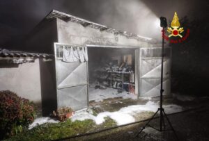 Mirano, il capanno andato a fuoco