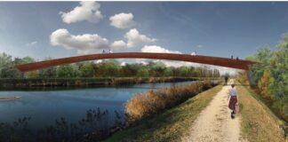 Portegrandi, ecco la passerella ciclopedonale sul Sile Portegrandi, il rendering della passerella sul Sile