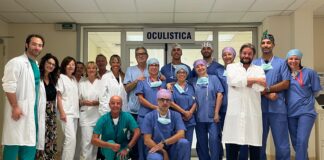 Il dottor Catania, nuovo Direttore dell’Oculistica di Chioggia Il Primario Catania con la sua équipe