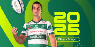 Filippo Drago rinnova col Benetton Rugby fino al 2025 Filippo Drago