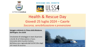 Giovedì a Caorle “Health and Rescue Day” Locandina Health & Rescue Day Caorle