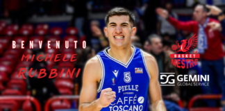 Michele Rubbini, il “play più conteso”, alla Gemini Basket Mestre Michele Rubbini