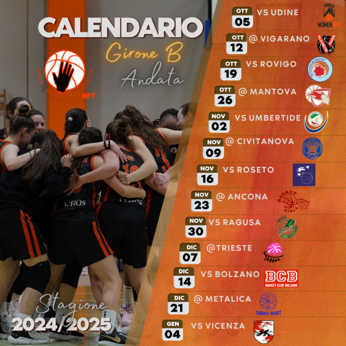 Calendario 24/25 della Nuova Pallacanestro Treviso Calendario 24/25 della Nuova Pallacanestro Treviso
