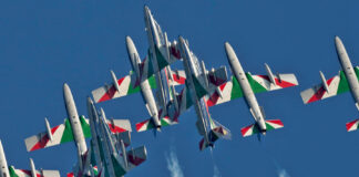 Frecce Tricolori ad Istrana per l’incontro tra Mattarella e la Pattuglia Acrobatica Nazionale