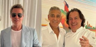 Brad Pitt e George Clooney a Venezia dallo chef trevigiano Tino Vettorello foto de La Cucina Italiana