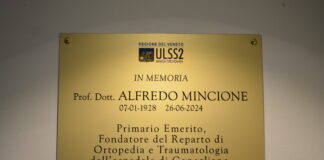 Ospedale di Conegliano, una targa in ricordo del dottor Mincione