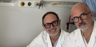 Ione, intervento all’omero a 103 anni Da sinistra Ione Grasso, l’ortopedico Domenico Caminiti e il primario Marco Vigo