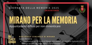 Mirano per la Memoria 2025 – (R)esistenze Locandina Mirano per la Memoria 2025