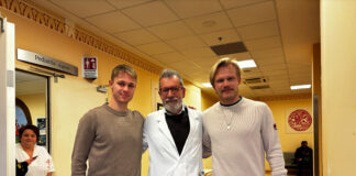 I giocatori del Venezia FC in visita nei reparti di Pediatria a Venezia e Mestre Il Venezia FC in visita alla Pediatria di Venezia - foto Ufficio Comunicazione Venezia FC