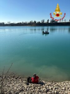 Lago Le Bandie a Spresiano, le ricerche di un'auto