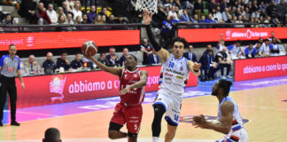 Treviso-Reggio Emilia 90-94 (o.t.) Cassius Winston Nutribullet Treviso Basket - Unahotels Pallacanestro Reggiana Reggio Emilia Lega Basket Serie A 2024/2025 Treviso, 09/02/2025 Foto L. Comuzzo/Ag. Ciamillo Castoria
