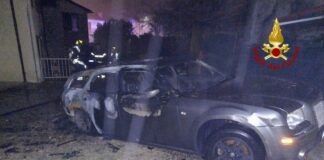 Possagno, a fuoco un’auto Possagno, l'auto andata a fuoco