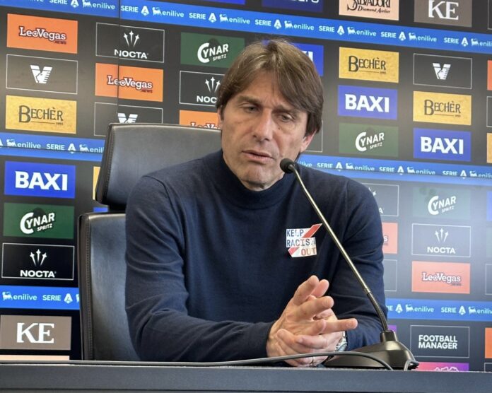 Mister Antonio Conte, allenatore del Napoli, al termine del match contro il Venezia FC