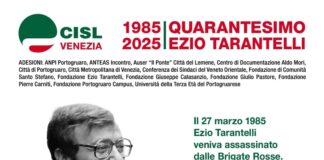 A 40 anni dall’assassinio di Ezio Tarantelli, la Cisl Venezia lo ricorderà a Portogruaro Iniziativa Ezio Tarantelli a Portogruaro marzo 2025
