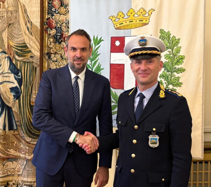 Il Sindaco di Treviso, Mario Conte, con Patrich Antonello Il Sindaco di Treviso, Mario Conte, con Patrich Antonello