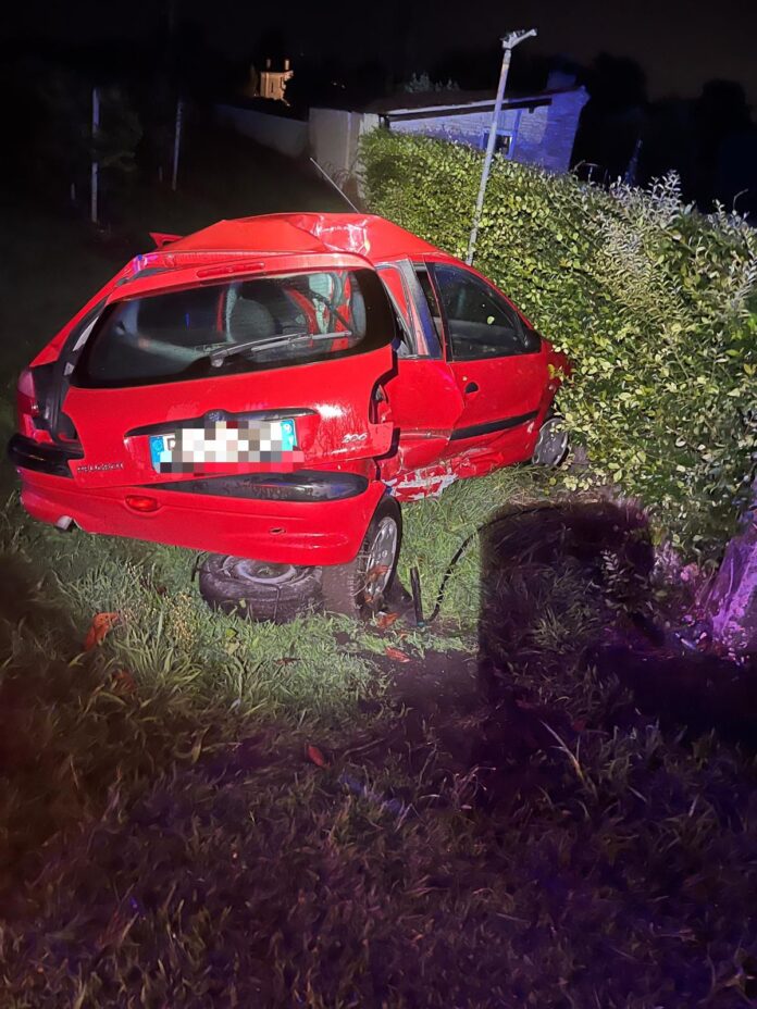 San Polo di Piave, l'auto finita in un fossato San Polo di Piave, l'auto finita in un fossato